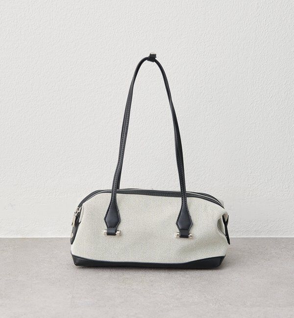  「WハンドルワイドボストンコンビBAG」|トートバッグ|ブラック