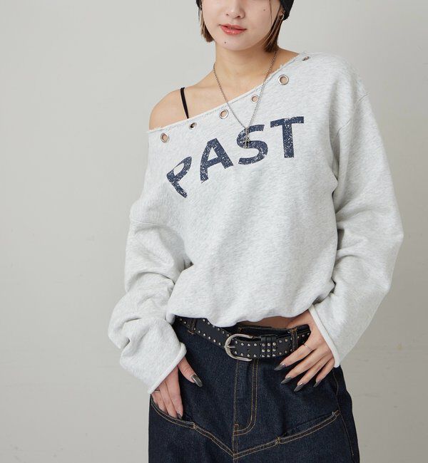  「アイレットオフショルロゴスウェット」|Tシャツ・カットソー|