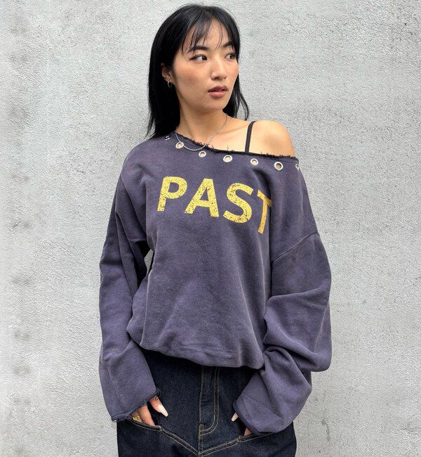  「アイレットオフショルロゴスウェット」|Tシャツ・カットソー|