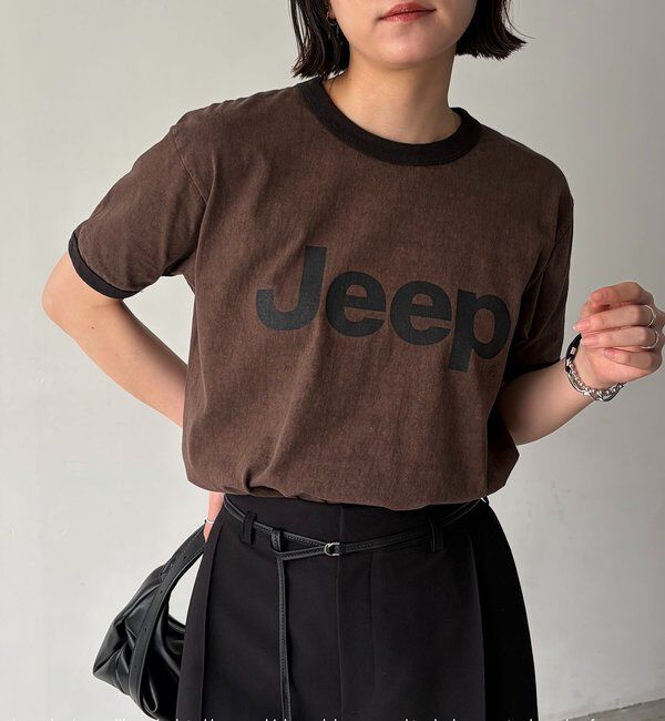  「〈GOOD ROCK SPEED〉JEEPリンガーTシャツ」|Tシャツ・カットソー|ブラウン