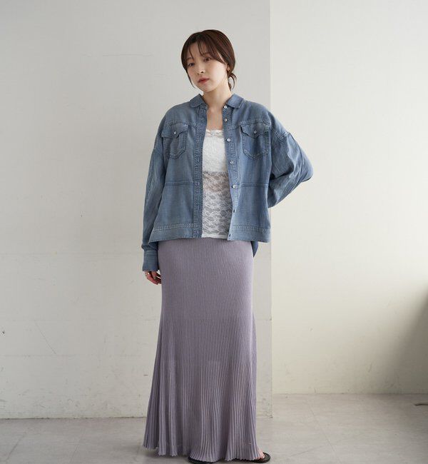  「【再入荷】シアーデニムシャツ」|シャツ・ブラウス|