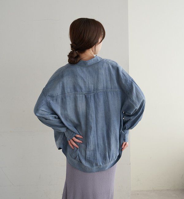  「【再入荷】シアーデニムシャツ」|シャツ・ブラウス|