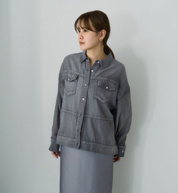  「【再入荷】シアーデニムシャツ」|シャツ・ブラウス|