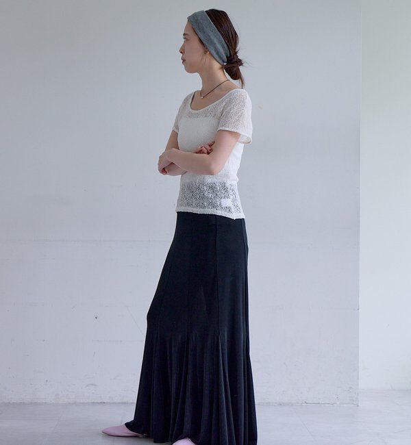  「【再入荷】シアーリブフレアースカート」|スカート|