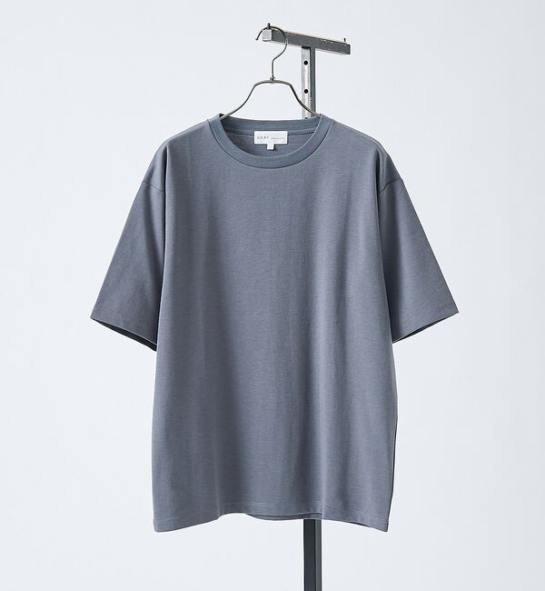 ABAHOUSE「【抗菌防臭/UVカット】シルキーポンチ 半袖Tシャツ」|Tシャツ・カットソー|チャコールグレー