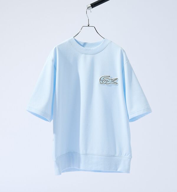 ABAHOUSE「【LACOSTE / ラコステ】オーバーサイズクロックエンブレムスウェットTシャ」|Tシャツ・カットソー|ブルー