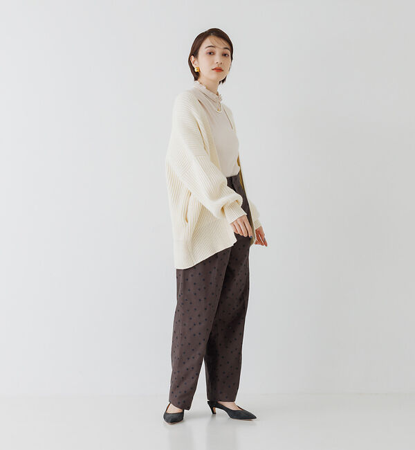 Rouge vif「片畔ニットガウンカーディガン」|カーディガン|