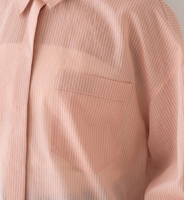 Rouge vif「【新色登場】バックツイストピンストシャツ」|シャツ・ブラウス|