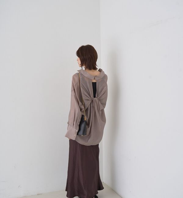 Rouge vif「【定番人気】【ロングセラー】バックツイストシャツ」|シャツ・ブラウス|