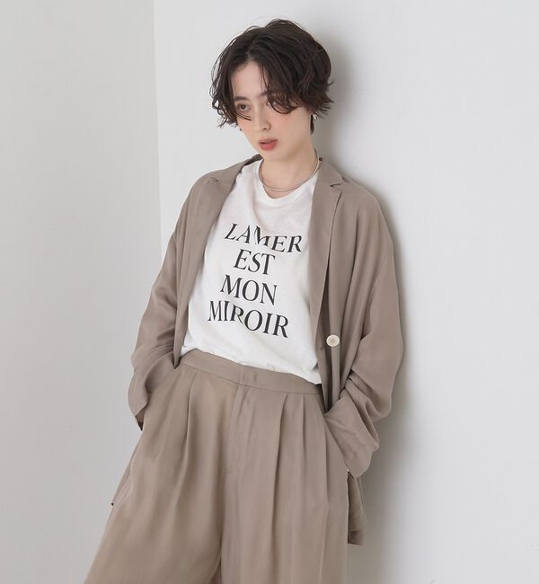 Rouge vif「シアーロゴオーバーサイズTシャツ【予約】」|Tシャツ・カットソー|