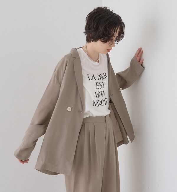 Rouge vif「シアーロゴオーバーサイズTシャツ【予約】」|Tシャツ・カットソー|