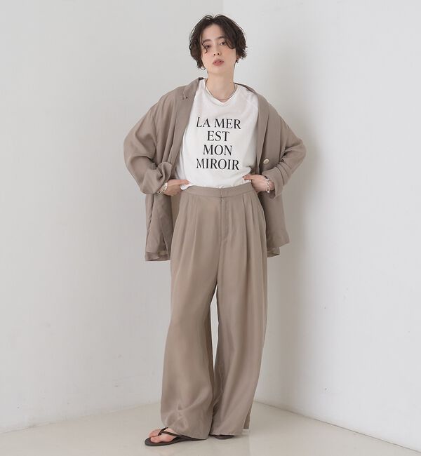 Rouge vif「シアーロゴオーバーサイズTシャツ【予約】」|Tシャツ・カットソー|