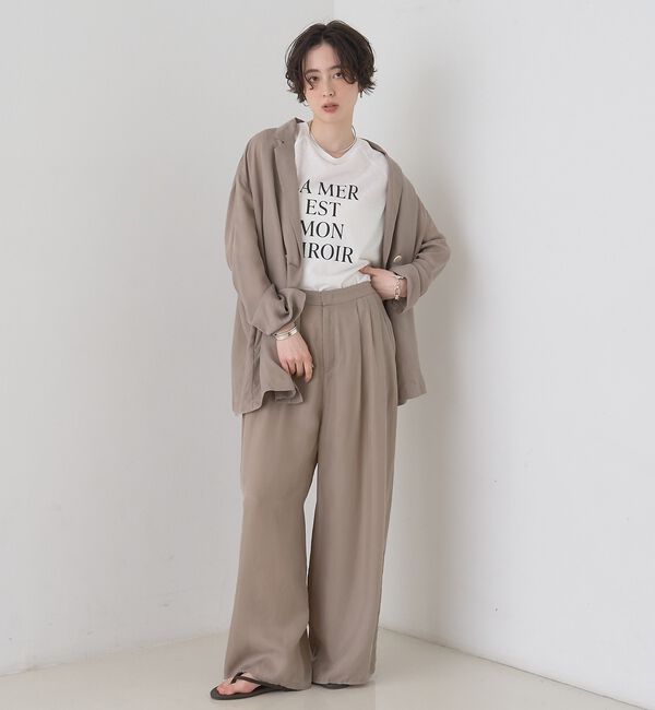 Rouge vif「シアーロゴオーバーサイズTシャツ【予約】」|Tシャツ・カットソー|