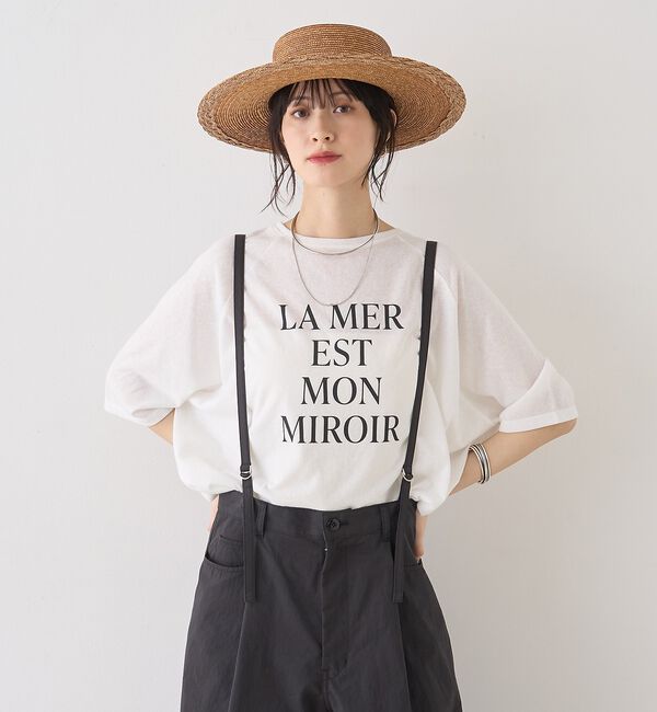 Rouge vif「シアーロゴオーバーサイズTシャツ【予約】」|Tシャツ・カットソー|