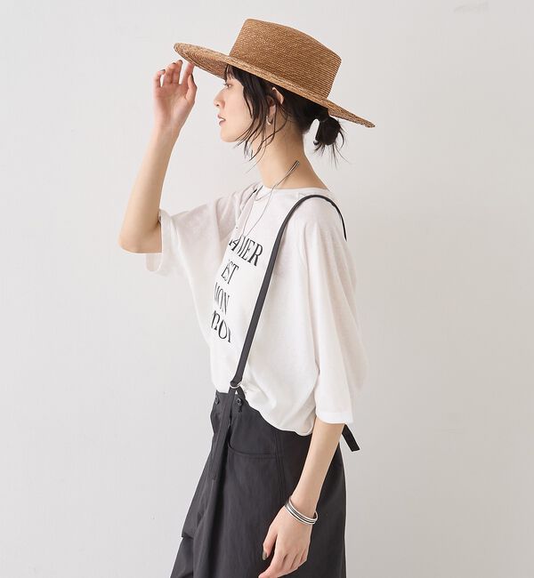 Rouge vif「シアーロゴオーバーサイズTシャツ【予約】」|Tシャツ・カットソー|
