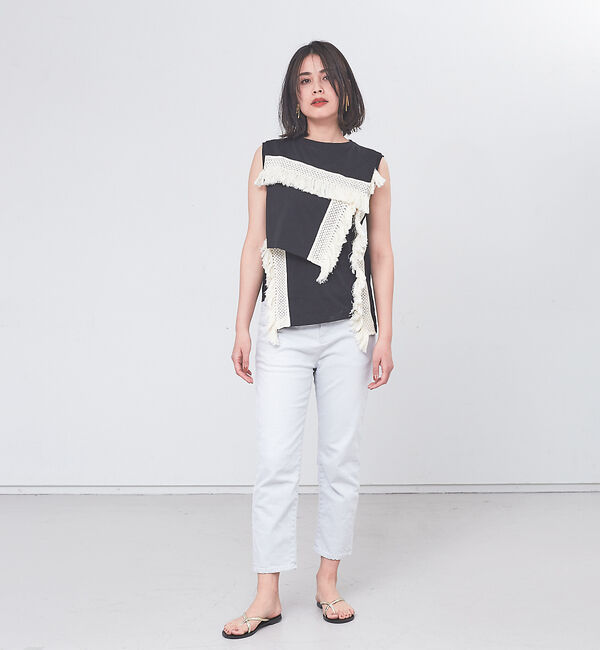 qualite「【e&times;qualite】クロップドデニム」|デニム|