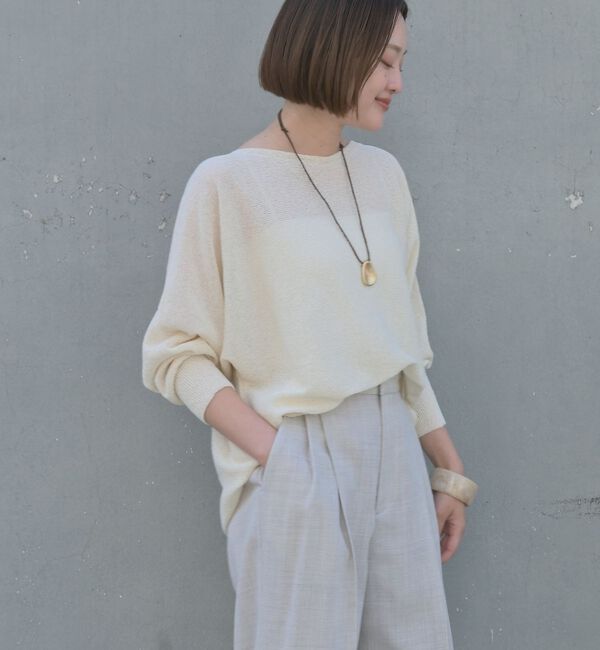 qualite「【夏まで快適に着られる】camifine ニットプルオーバー」|Tシャツ・カットソー|