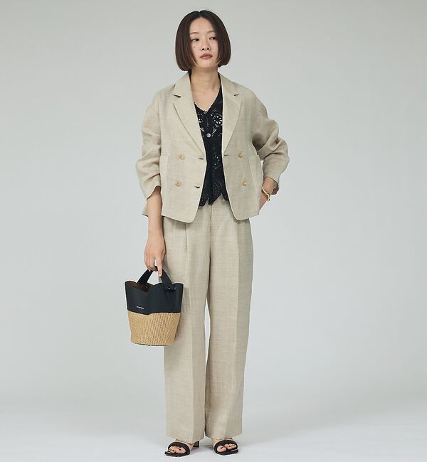qualite「【FEEL & TASTE】Lilyrafiacombi バスケットバッグ」|ショルダー・メッセンジャー|