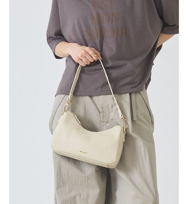 LOWELL things「●SOEUR/2WAYレザーハーフムーンショルダー」|ショルダー・メッセンジャー|アイボリー