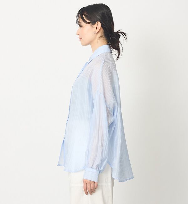 abahouse mavie「【新色追加】ストライプシアーシャツ【予約】」|シャツ・ブラウス|