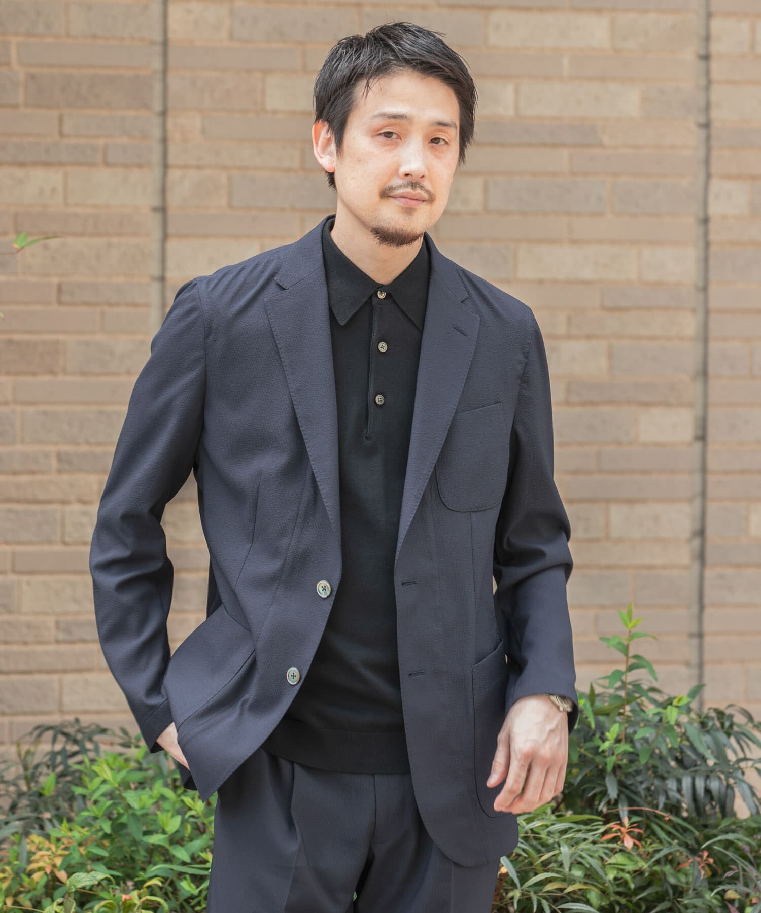 URBAN RESEARCH DOORS「『吸水速乾』『ｲｰｼﾞｰｹｱ』LIFE STYLE TAILOR ｼｱｻｯｶｰｲｰｼﾞｰｼ 」|その他|ネイビー