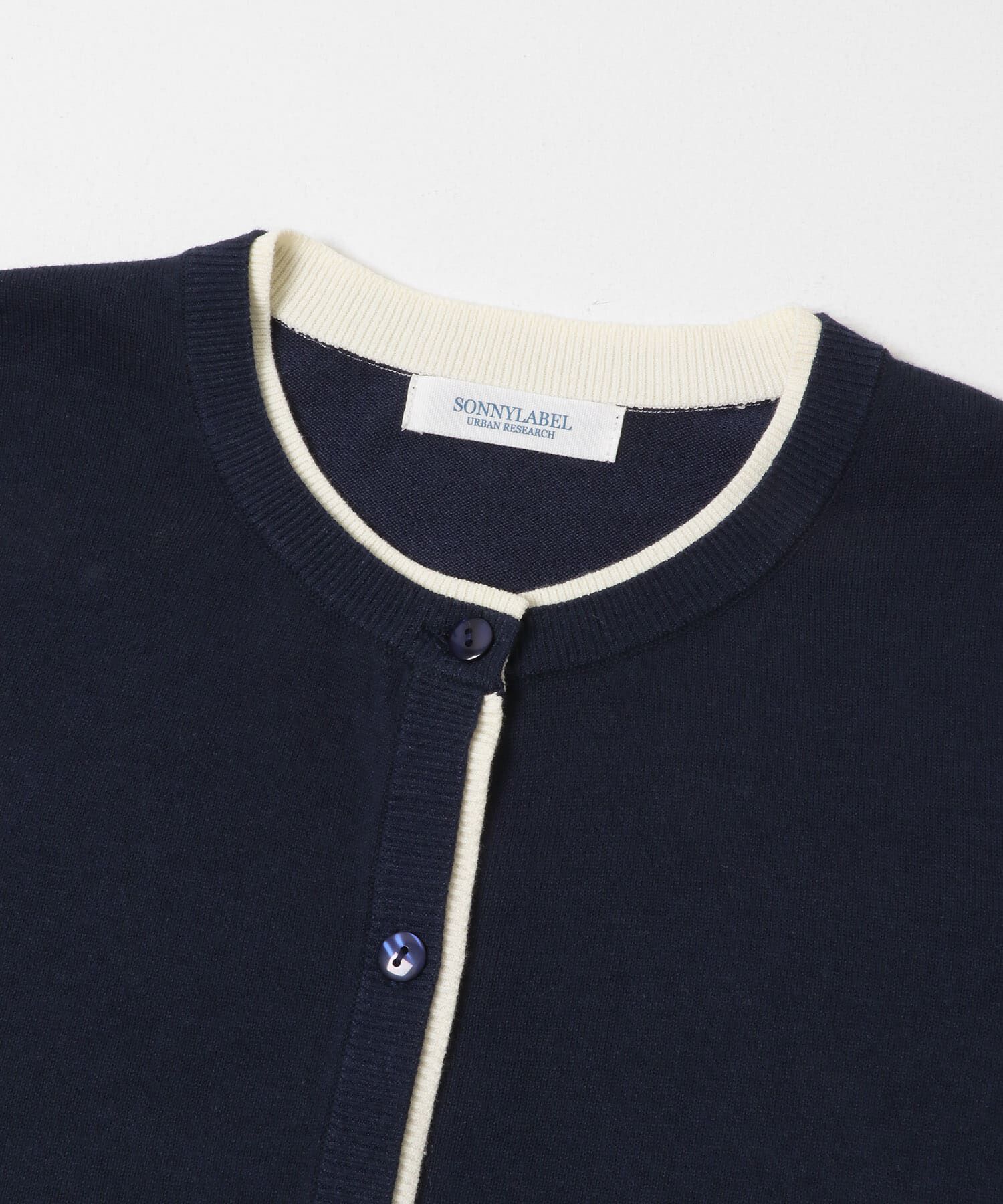 Sonny Label 「クールミスト配色クルーネックカーディガン」|カーディガン|