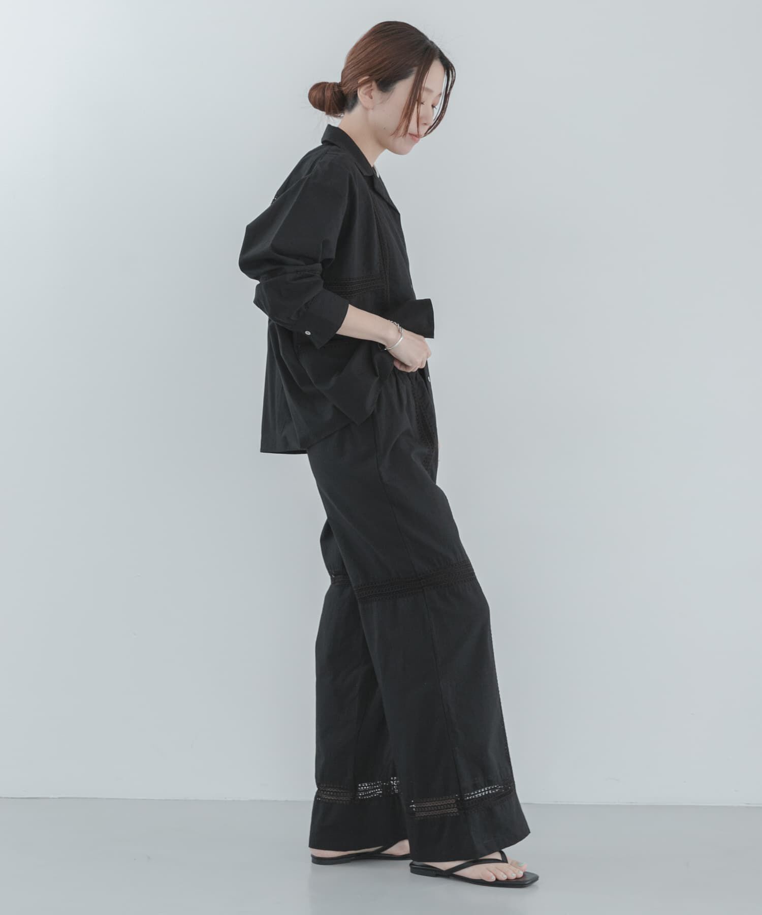Sonny Label 「ブロッキングレースコットンイージーパンツ」|その他|