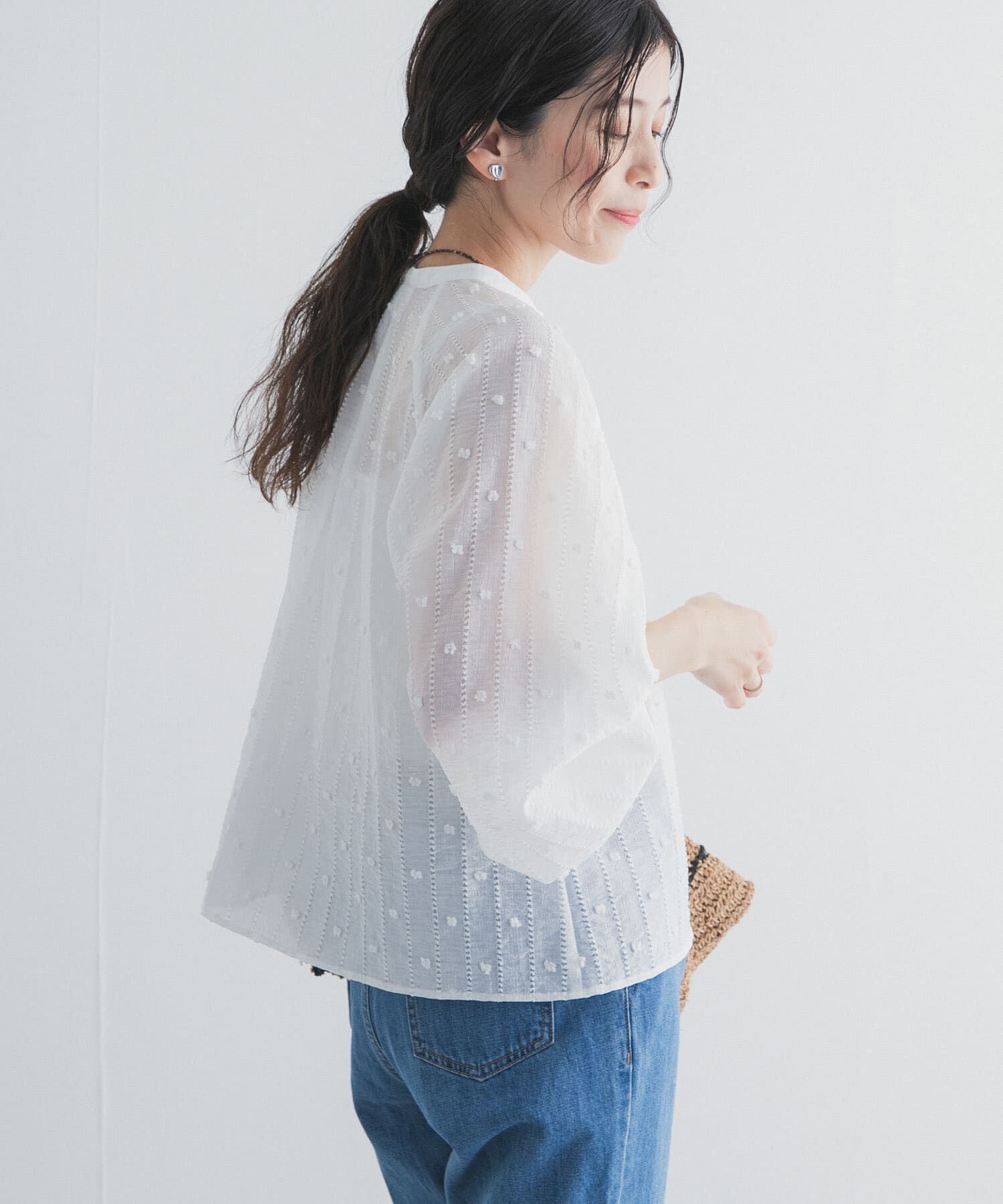 URBAN RESEARCH DOORS「カットドビーブラウス」|シャツ・ブラウス|