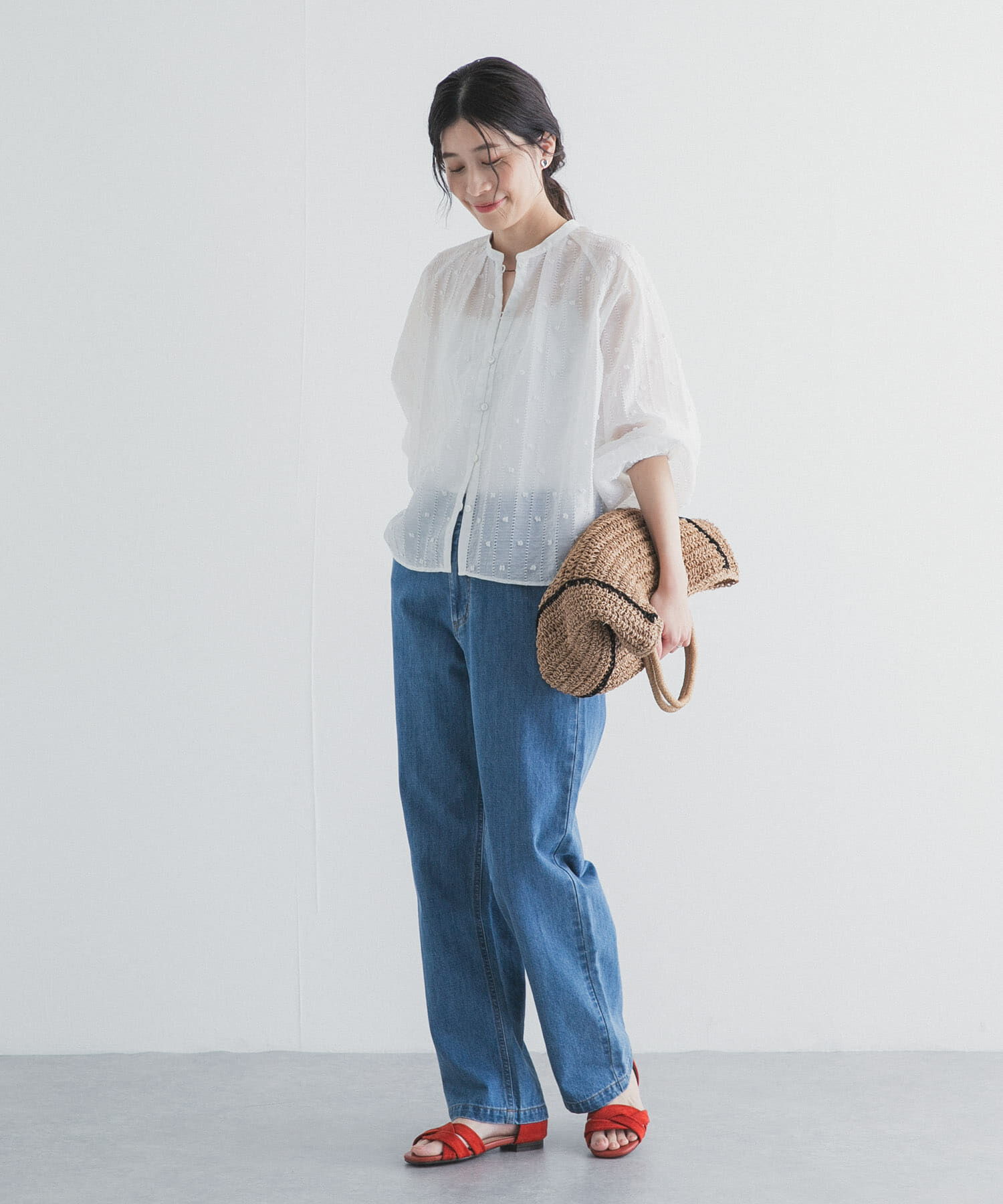 URBAN RESEARCH DOORS「カットドビーブラウス」|シャツ・ブラウス|