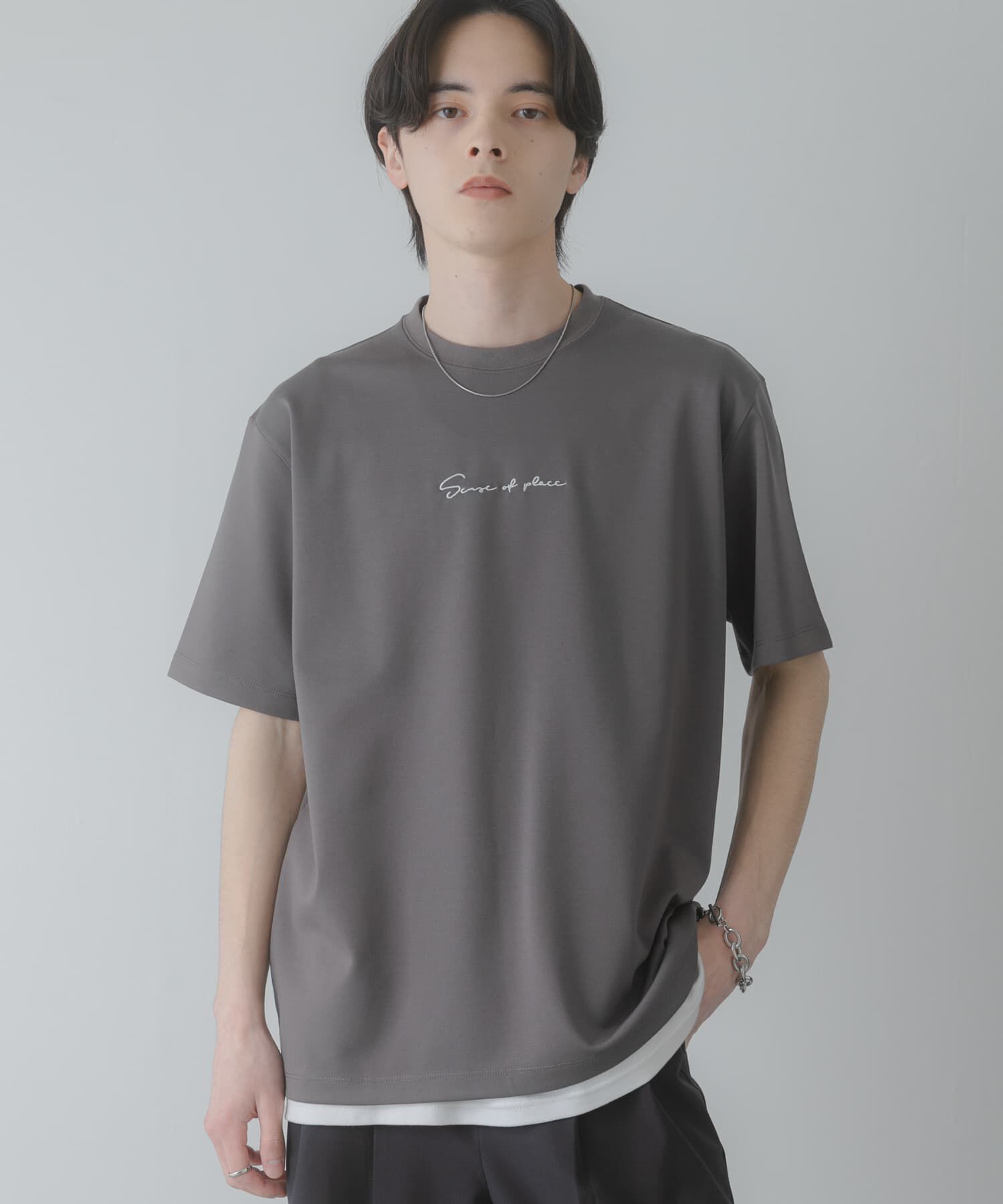 SENSE OF PLACE by URBAN RESEARCH「『一部WEB限定カラー』シシュウポンチショートスリーブTシャツ」|Tシャツ・カットソー|
