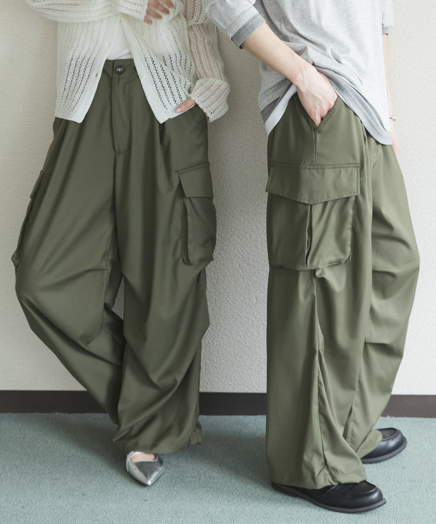 SENSE OF PLACE by URBAN RESEARCH「ワイドカーゴパンツ」|その他|オリーブ