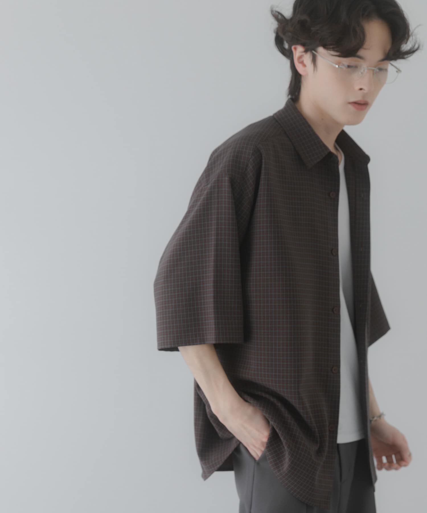 SENSE OF PLACE by URBAN RESEARCH「マイクロチェックエクストラルーズショートスリーブシャツ」|シャツ・ブラウス|