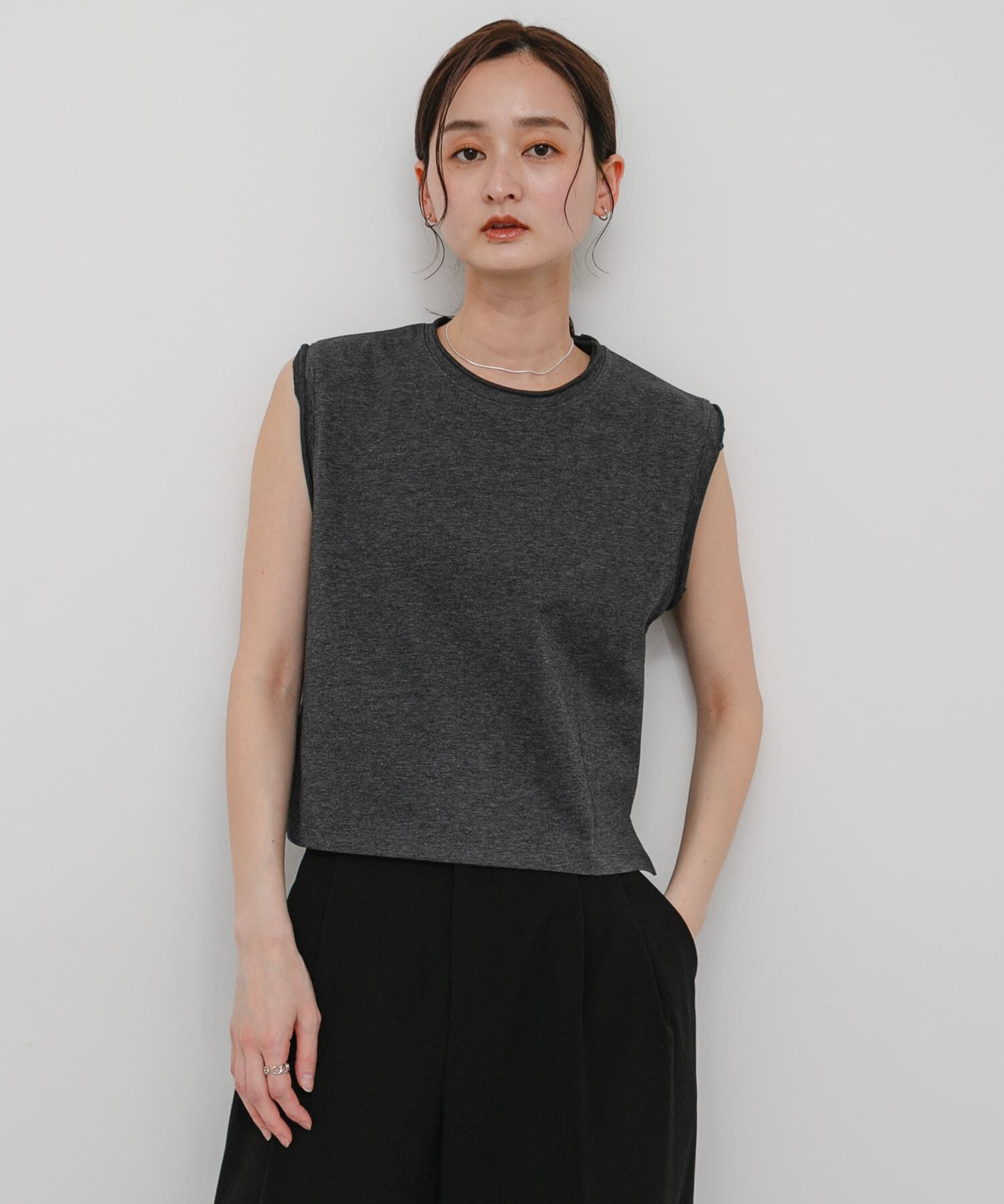 SENSE OF PLACE by URBAN RESEARCH「『汗ジミ防止』SKINProofノースリーブロールTシャツ」|タンクトップ|