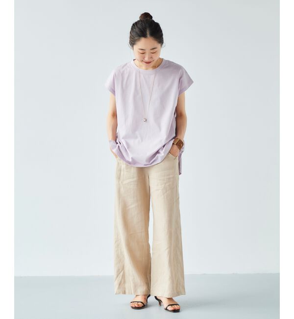 le.coeur blanc「オーガニックコットンフレンチスリーブTシャツ」|Tシャツ・カットソー|