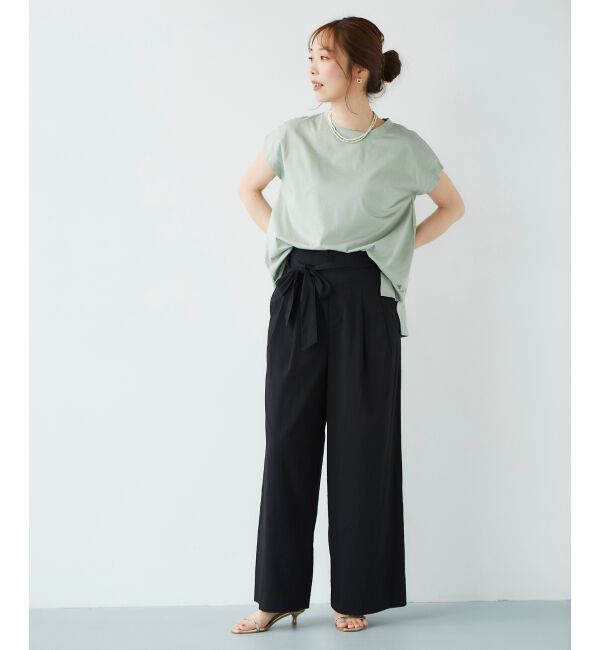 le.coeur blanc「オーガニックコットンフレンチスリーブTシャツ」|Tシャツ・カットソー|
