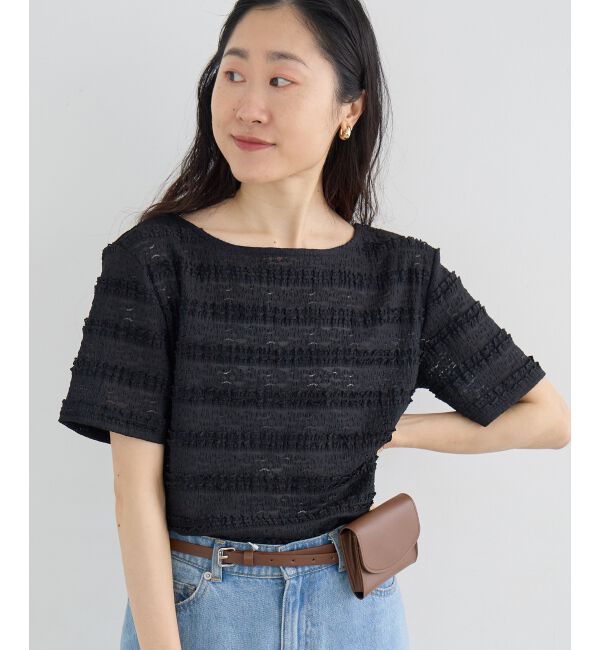  「レーシーフリルカットソー」|Tシャツ・カットソー|
