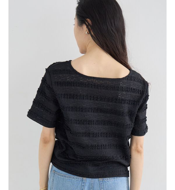  「レーシーフリルカットソー」|Tシャツ・カットソー|