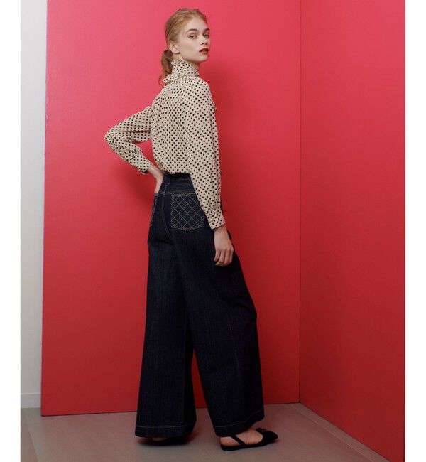 LOULOU WILLOUGHBY「【LOULOU WILLOUGHBY】デニムバギーパンツ」|デニム|