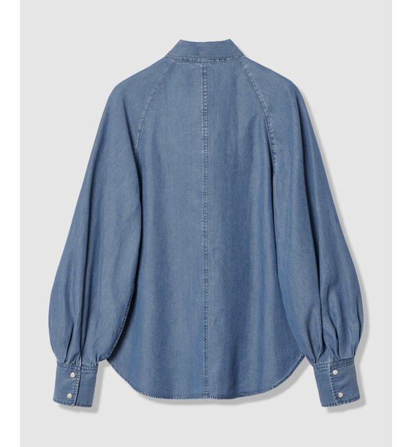 allureville「〈WEB・一部店舗別注〉デニムボウブラウス」|シャツ・ブラウス|