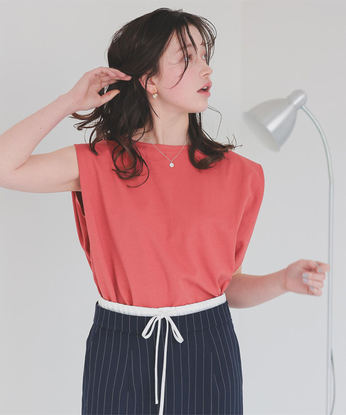 titivate「汗染み防止フレンチスリーブTシャツ」|Tシャツ・カットソー|ローズ