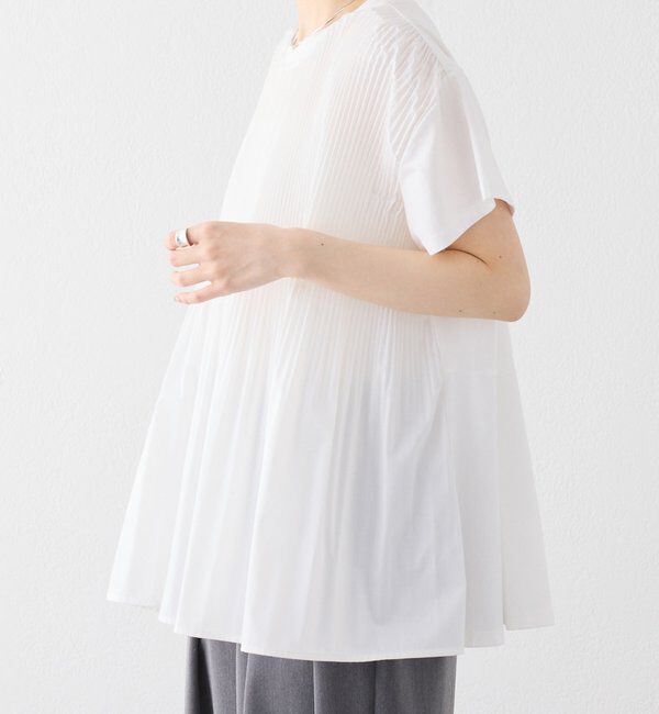  「《リバイバル》【WEB限定/Du noir】フロントプリーツTシャツ」|Tシャツ・カットソー|