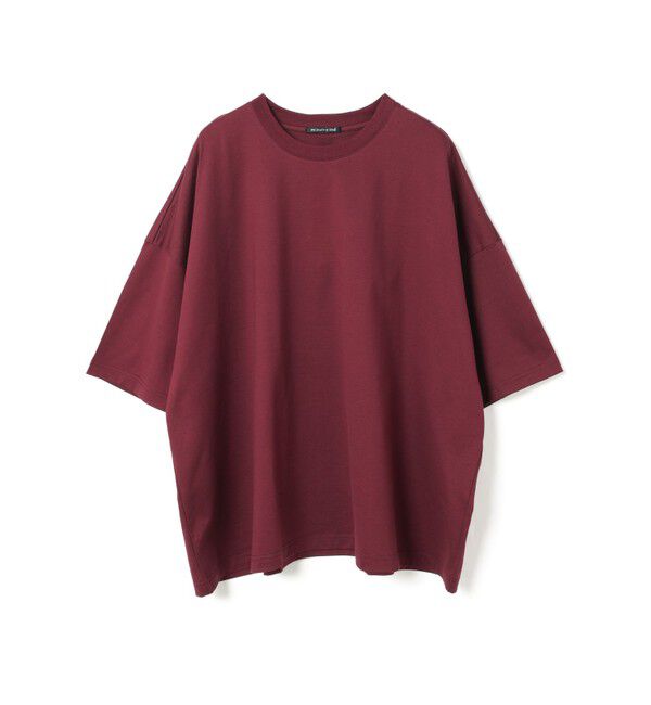 mizuiro ind「mizuiro ind クルーネックワイドチュニック」|ワンピース|ワイン