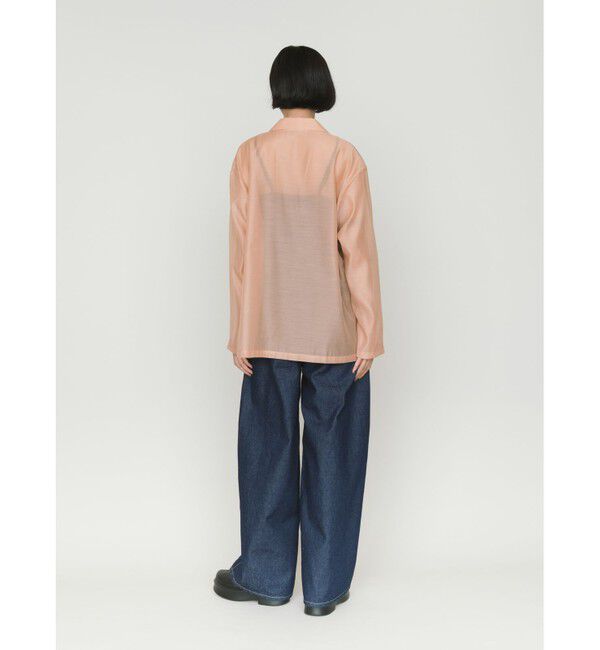 MIDIUMISOLID「MIDIUMISOLID for Ladies シアーシャツジャケット」|テーラードジャケット|