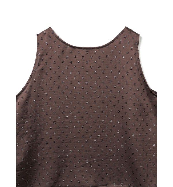 mizuiro ind「mizuiro ind サテンジャカードタンクトップ」|Tシャツ・カットソー|