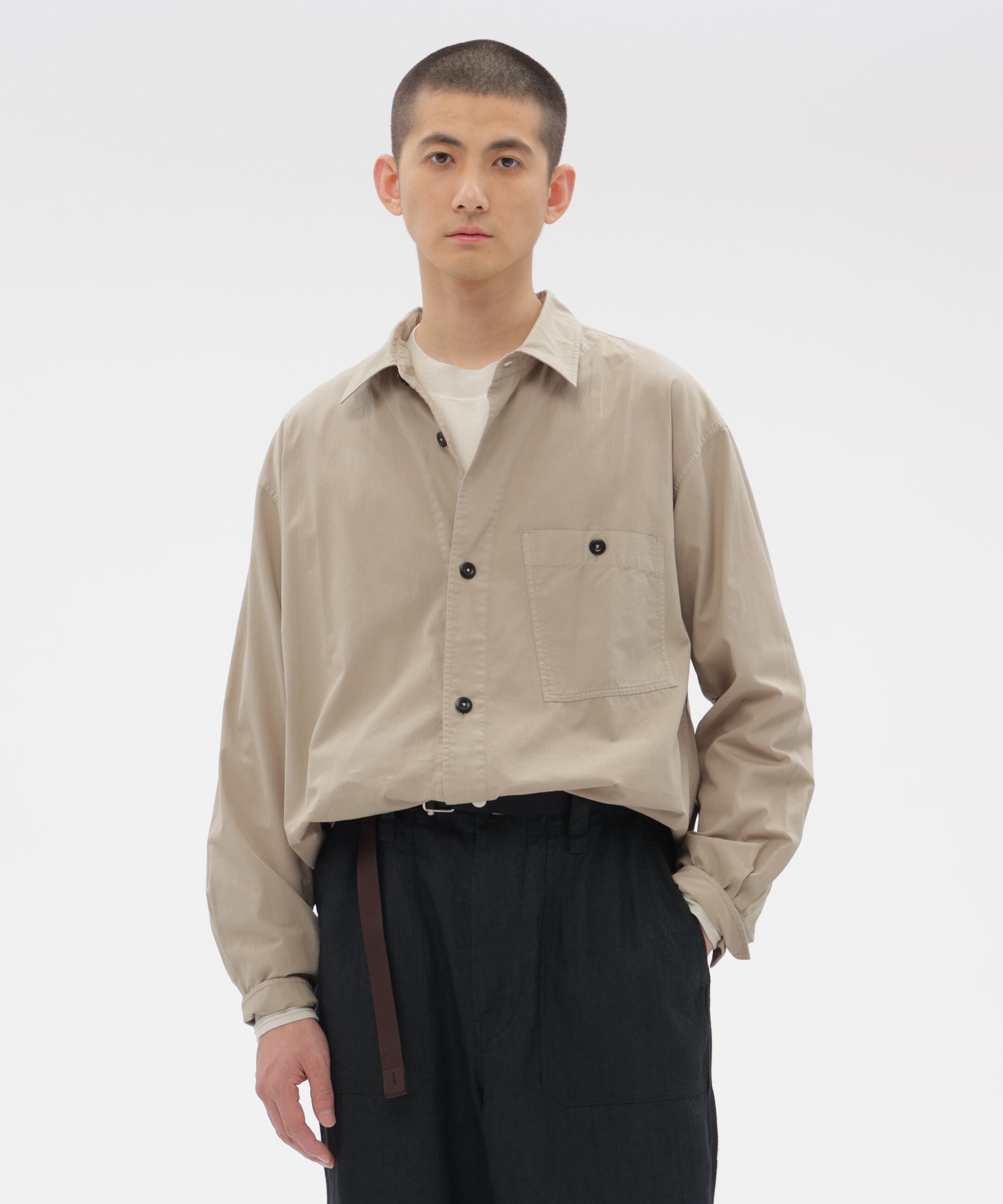 MHL.「GARMENT DYE COTTON SHIRTING SHIRT」|シャツ・ブラウス|STONE3