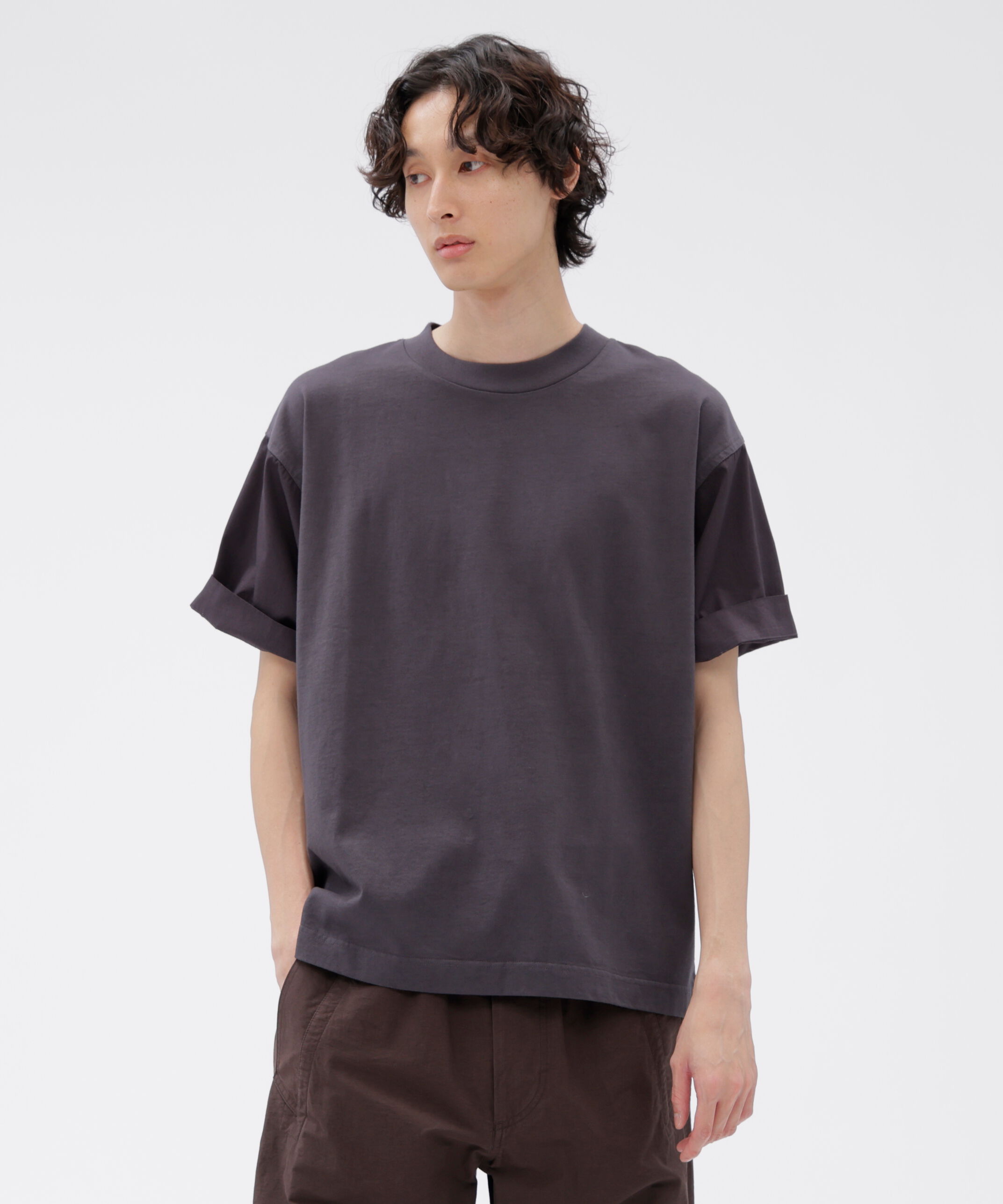 MHL.「GARMENT DYE COTTON JERSEY TOP」|Tシャツ・カットソー|MID GREY2