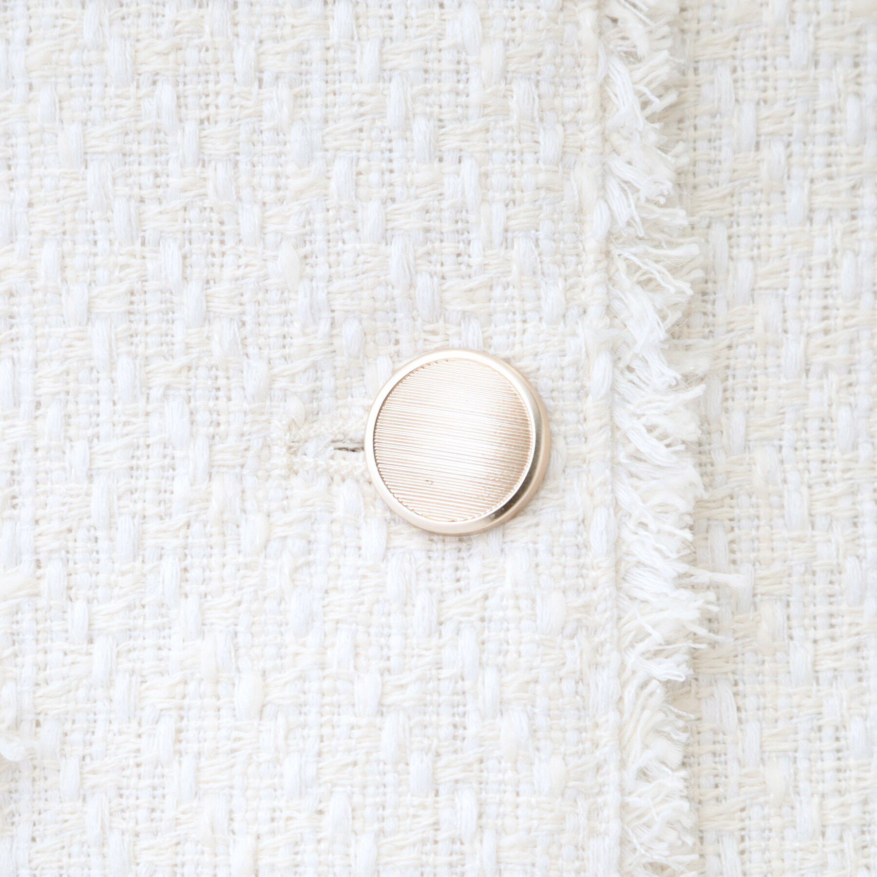 SHOO･LA･RUE「【S-3L/セレモニーからデイリーまで】フリンジツイードジャケット」|ノーカラージャケット|