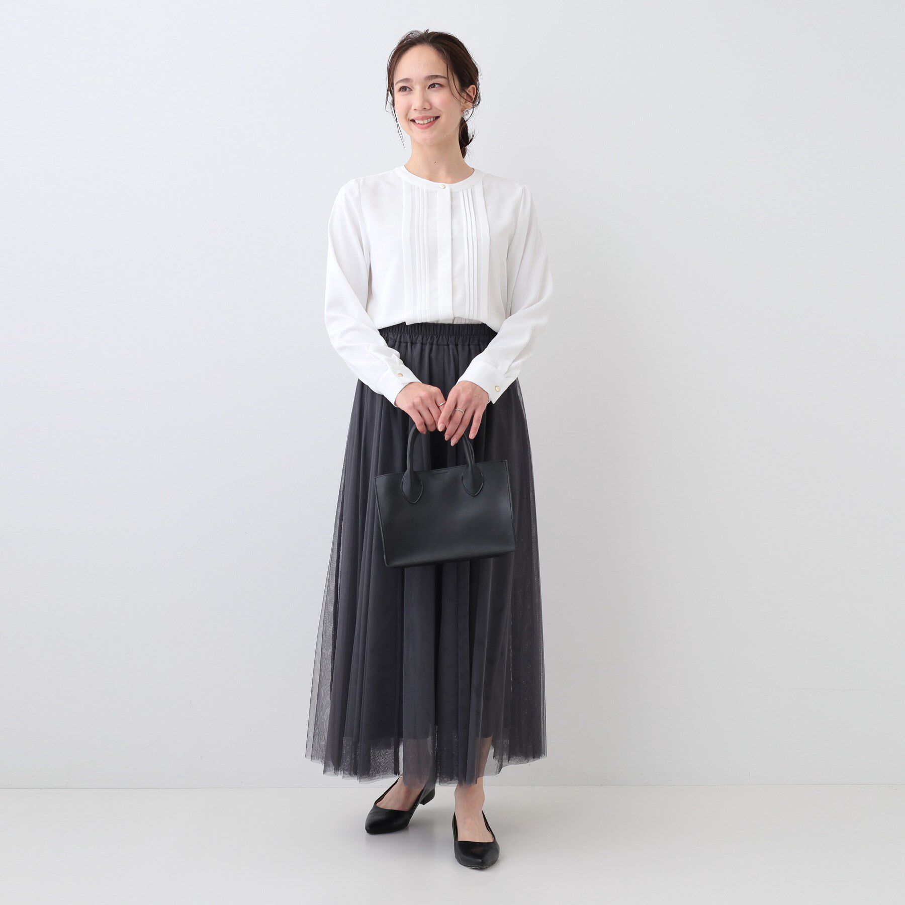 SHOO･LA･RUE「イージーケア ピンタックブラウス」|シャツ・ブラウス|