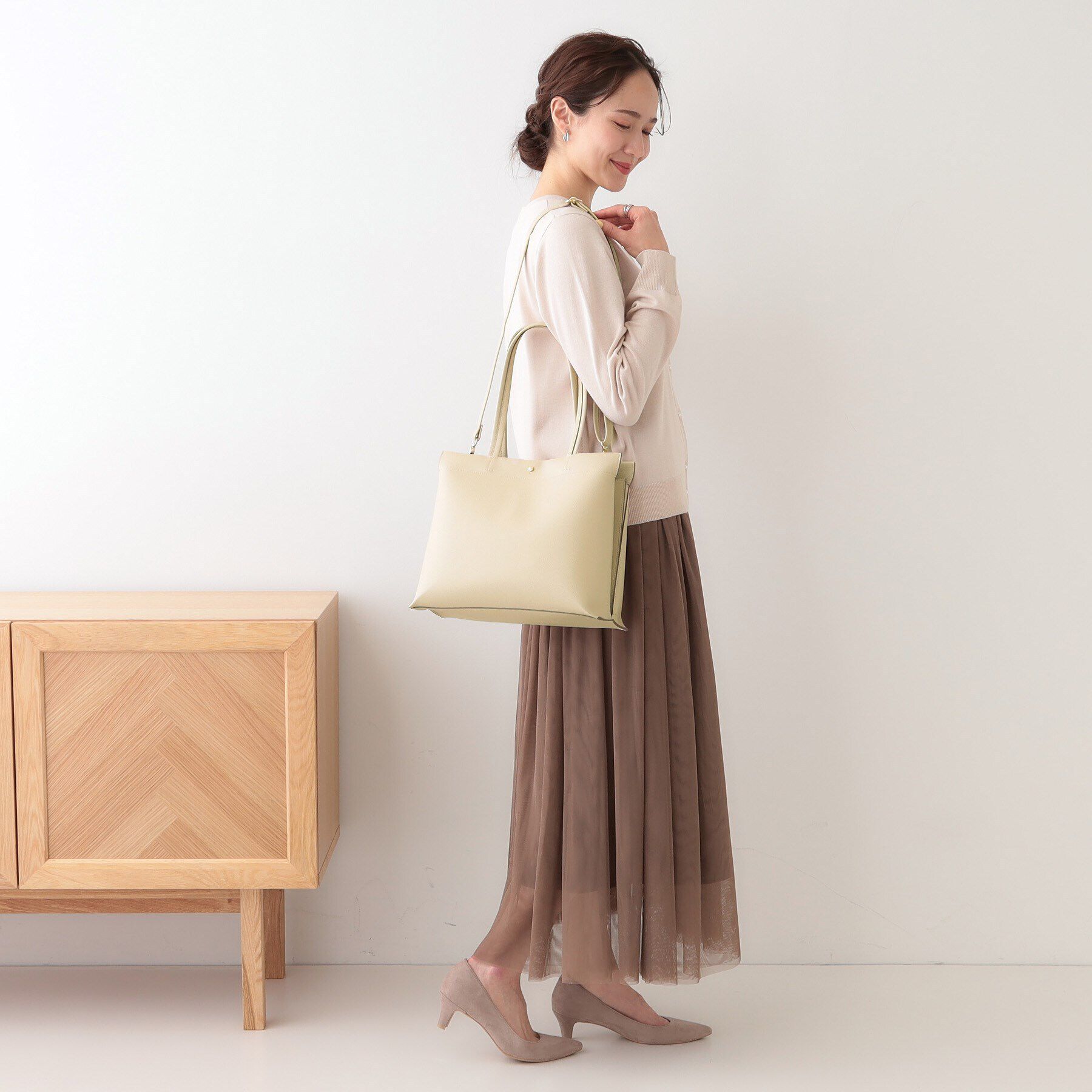 SHOO･LA･RUE「【軽量】スクエアトートバッグ」|トートバッグ|