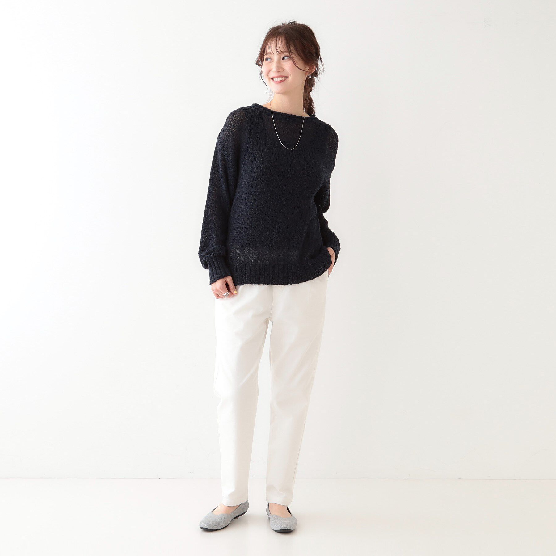 SHOO･LA･RUE「さりげない凹凸感で表情豊か。ロールネックニット」|ニット・セーター|